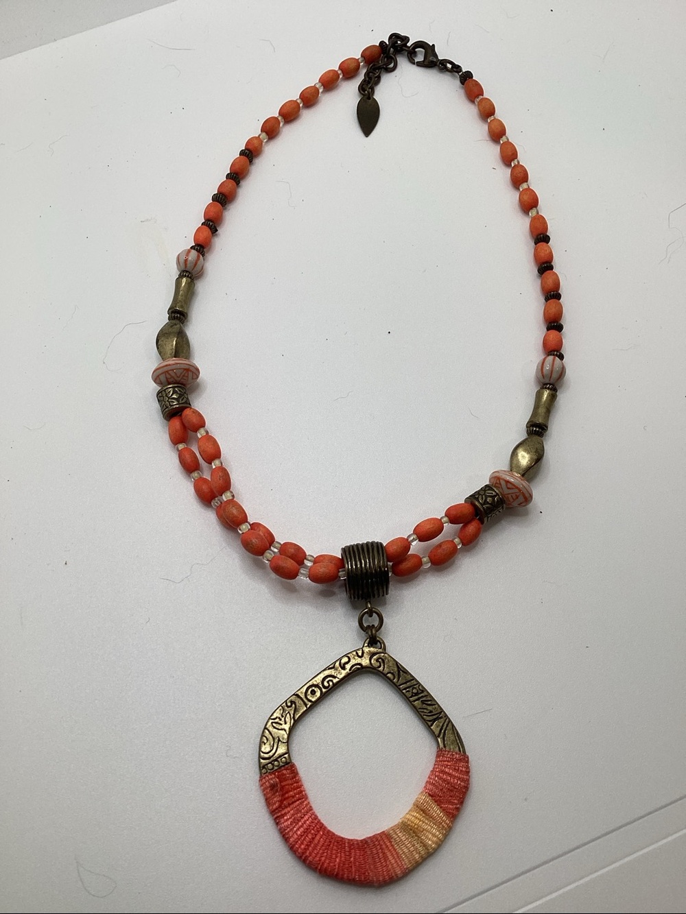 Coral Beaded Statement Necklace - Coldwater Creek